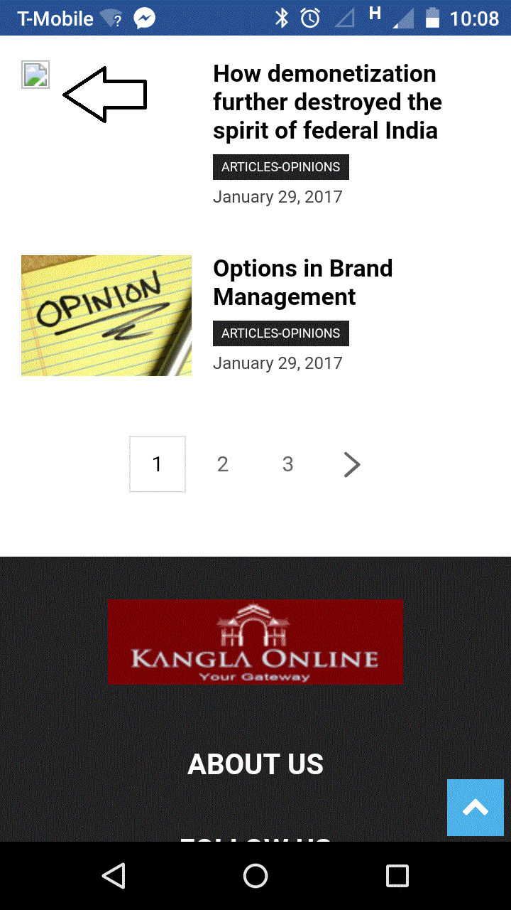 Thumbnail missing in first post