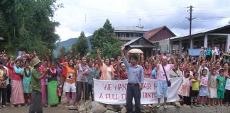 Explaining the Siege: The Unending Blockades in Manipur People of Sadar Hills blocking NH-39 demanding full-fledged Sadar Hills district on Wednesday.