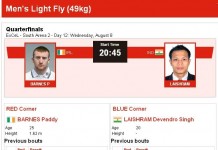 Barnes Paddy vs Laishram Devendro Singh Olympics Mens Light Fly Quaterfinals Schedules Barnes Paddy vs Laishram Devendro Singh Olympics Mens Light Fly Quaterfinals Schedules