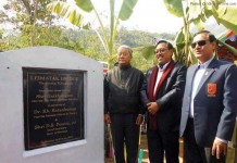 Leimatak Bridge completion targeted within six months: Works Minister State Deputy Chief Minister Gaikhangam today laid the foundation stone of the Leimatak Bridge at Taosang in Tamenglong district