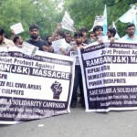 Protest against Ramban firing at Jantar Mantar