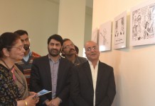 KanglaOnline’s R.K. Laxman tribute cartoon at International Cartoon Exhibition