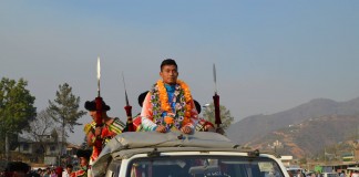 Felicitation of Thaovi V, Gold Medallist World Martial Arts Council Games 2015