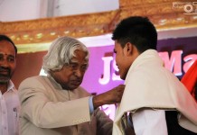 At just 18, Ronaldo Laishram from Manipur is India’s Asteroid Star Ronaldo Receiving Award from Abdul Kalam