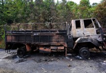 Manipur Ambush: Exclusive Photos from 4th June Ambush site in Chandel Manipur 6th Dogra Regiment's truck ambushed by militants at Paraolon, Chandel District, Manipur.photo by Deepak Shijagurumayum.