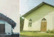 Nagaland: The Aos in Church movement in Amri Karbi areas Earlier thatched Church of Rongphar Baptist Church (RBC), and now RCC Church at Rongphar Village