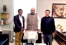 BJP demands CM and Imphal West SP to resign over BT Road killing case BJP Manipur leaders with the party’s national president Amit Shah in New Delhi.