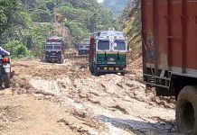 NONGJU THA MATAM DADI NATIONAL HIGHWAY 37 DI LOU LINGBA YARAGANI Condition of National Highway 37 : Jiribam Imphal Road Condiiton