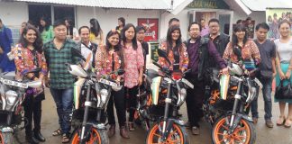 10-Nation biking expedition by four woman bikers touched Nagaland with message – “Beti Bachao Beti Padhao” By Oken Jeet Sandham