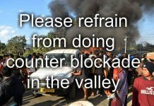 Please refrain from doing counter blockade in the valley.
