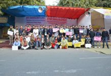 Demonstration to stop Indefinite Economic Blockade by MSAD, JPF, DAMMS