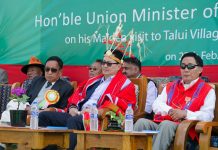 Kiren Rijiju campaigns for Sword Vashum at Talui village