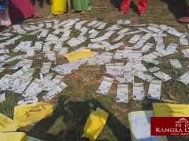 Large number of Aadhaar Cards including Job Cards were found floating on Imphal River