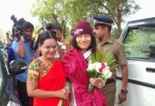 Irom Sharmila reaches Kerala on 45th birthday