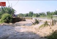 Flood occured at Mayang Imphal