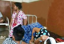 2 persons hospitalised: women stabbed and the accused slit his own throat