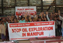 Public meeting on Stop Oil Exploration in Manipur 3rd July 2017 at Sagang, CCPur District