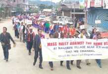 Mass Protest Rally Against the Bomb Blast at Chandel