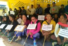 Chandel Villagers protest against NERCORMP officer; demands transfer of Project Manager chandel protest