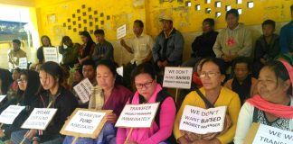 Chandel Villagers protest against NERCORMP officer; demands transfer of Project Manager chandel protest