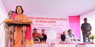 Women vendors must take benefit of central government flagship programmes: Dr. Najma Heptulla Dr Najma Heptulla at Ima Keithel financial awareness